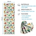 thumbnail image 2 of 74x26 Inch Yoga Towel, Sweat Absorbent Non-Slip Mat for Hot Yoga, Pilates & Fitness,Hummingbird Floral Leaf Colorful Beige Pattern, 2 of 5
