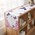 thumbnail image 6 of Table Runners 108 Inches Long Dress Scarves, Pink Flower Farmhouse Coffee/Dining/Kitchen Table Runner for Living Room, Spring Floral Butterflies Elegant Pastoral Birds 13x108 Inch, 6 of 9