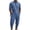 Blue, variant on VBTAPA Men 2 Piece Outfits Long Sleeve Casual Button Down Shirt and Pants Sets Summer Beach Vacation Matching Set Khaki XL