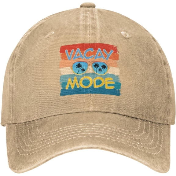 Vacation Summer Cruise Getaway Baseball Caps Vacay Mode Sports Caps for Men's Adjustable Retro Hats