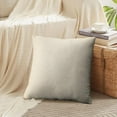 thumbnail image 4 of LALILO Throw Pillow Covers Beige House Front With Wall Sand Stone Cushion Cover 18" x 18", 2 Pack, 4 of 6