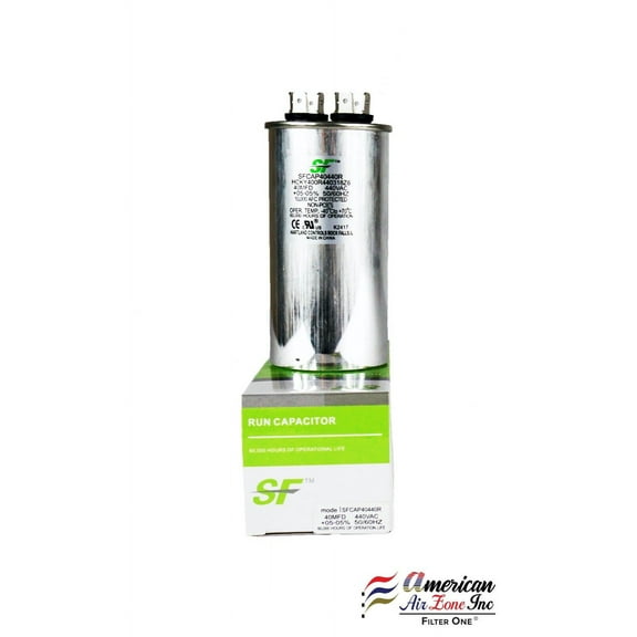 Trane SFCAP40440R Capacitor with Resistor, Round Run, 440 Volt, 50/60HZ, 40 MFD