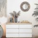 thumbnail image 5 of Wall Mirror 30cm Rustic Wood Farmhouse Boho Mirror Wall Decor for Bedroom Living Room Entryway, 5 of 5