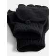 thumbnail image 4 of No Boundaries Women's Ribbed Knit Pop Top Mittens, 4 of 4