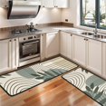 thumbnail image 3 of Kitchen Rugs Sets Of 2,Green Boho Geometric and Plant Pattern Anti Fatigue Kitchen Mat Rugs Non Slip Washable,Decorative Kitchen Floor Mats for Kitchen,Sink,Laundry,17"x47"+17"x47", 3 of 5