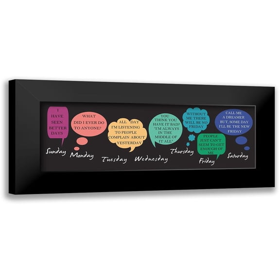 Lewis, Sheldon 14x7 Black Modern Framed Museum Art Print Titled - Take Me To Weekly Therapy