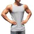 thumbnail image 1 of Aayomet Hommes Débardeurs et Été Décontracté Col Rond Imprimé Style Raglan Haut sous-Vêtement (Gris, L), 1 of 5