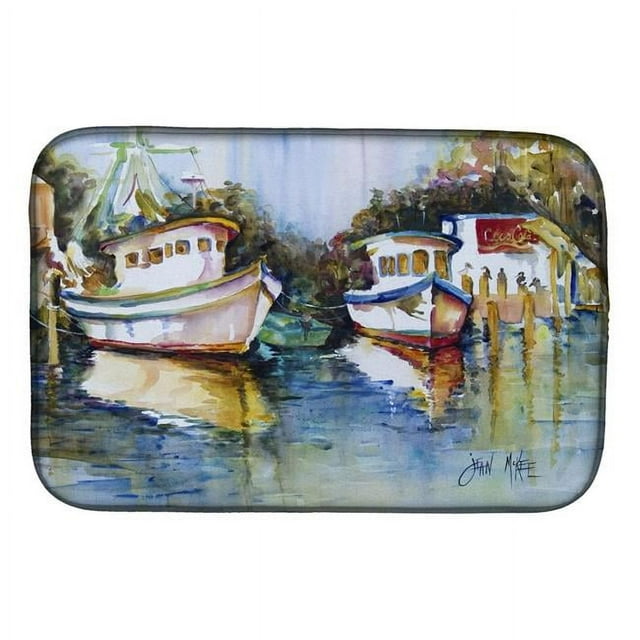 Carolines Treasures JMK1046DDM Fly Creek Fish Market Dish Drying Mat