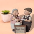 thumbnail image 3 of Valentine's Day Loving Elderly Couple Figurines, Old Married Couple Figure,Resin Husband and Wife Statue Grandparents Figure Collectibles for Christmas Valentine's Day Birthday Gift, 3 of 5