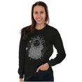 thumbnail image 3 of Celestial Sun Space Hands Spiritual Plus Size Long Sleeve Graphic Tee Shirt Brisco Brands 2X, 3 of 5