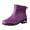 Purple, variant on XIMIN Rain Boots for Women Waterproof Low Top Garden Ankle Shoes Solid Color Non Slip Mid Calf Rainboots Ladies Outdoor Workout Fashion Rain Shoes (37, Beige)