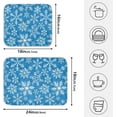 thumbnail image 4 of Christmas Dish Drying Mat White Snowflakes Snow Blue Dish Drainer Mat for Kitchen Counter 16 x 18 Inch Winter Absorbent Microfiber Dishes Pad, 4 of 8
