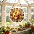 thumbnail image 5 of AZXY Squirrel Hunting Acrylic Puzzle Suncatcher, 7.87 Inch Stained Glass Window Hanging Decorations, Sun Catcher Indoor Outdoor Home Garden Ornament Gift For Adults Women Mom, 5 of 7