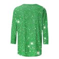 thumbnail image 5 of 3/4 Sleeve T Shirts for Women Trendy Summer T Shirts Round Neck Causal Fashion Basic Tee Green S, 5 of 5