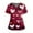 Red, variant on CCRFTGI Valentine Scrub Tops Women Plus Size Love Heart Print Nurse Uniforms Fashion V Neck Scrub Shirt Holiday Short Sleeve Tees Blouse with Pockets Pink 4XL