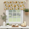 thumbnail image 3 of Bees Sunflower Valances for Windows, Rod Pocket Kitchen Valance Curtains - Soft & Washable Small Window Treatment for Living Room, Bathroom, Farmhouses Flower Khaki 54x18inch, 1 Panel, 3 of 9