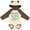 Natural & Brown w Ears, variant on Inktastic Autism Support slogan Boys or Girls Long Sleeve Baby Bodysuit