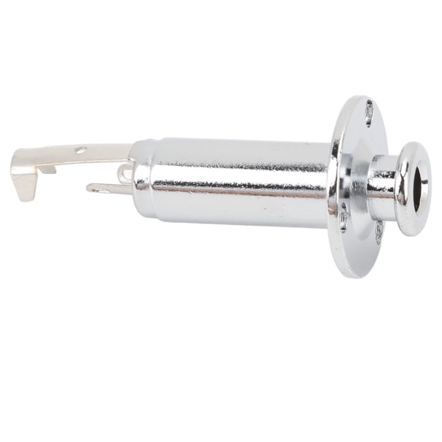 Conector De Salida De Guitarra De 6,35 Mm, Pasador De aleación De Latón Con Conector De Teléfono Estéreo De 1/4 De Pulgada Y Botón De Correa, Para Guitarra Acústica, Bajo Y