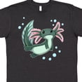thumbnail image 4 of Inktastic Cute Axolotl Swimming with Bubbles T-Shirt, 4 of 5