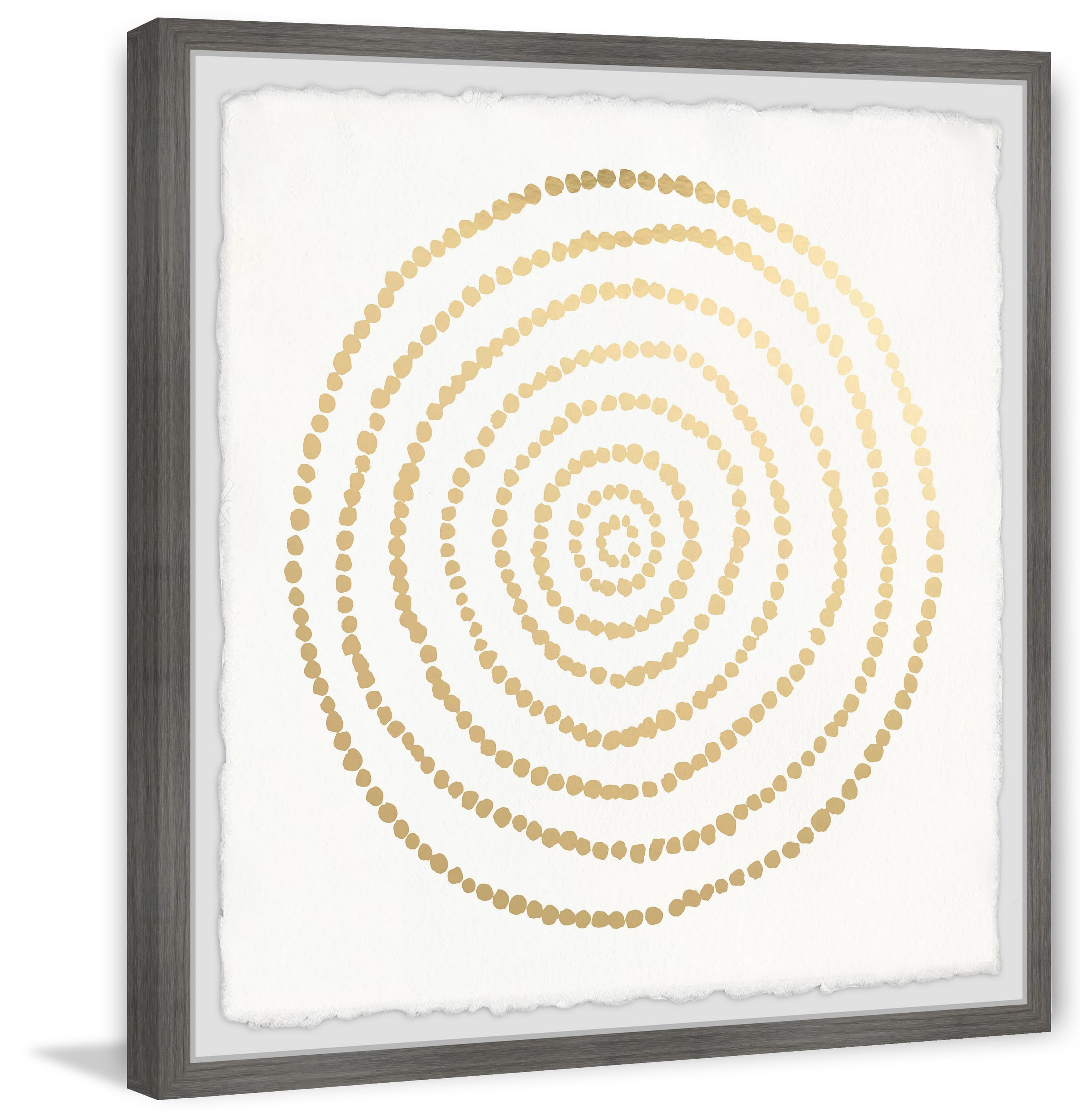 Marmont Hill Golden Dots Framed Wall Art, 24.00" x 1.50"