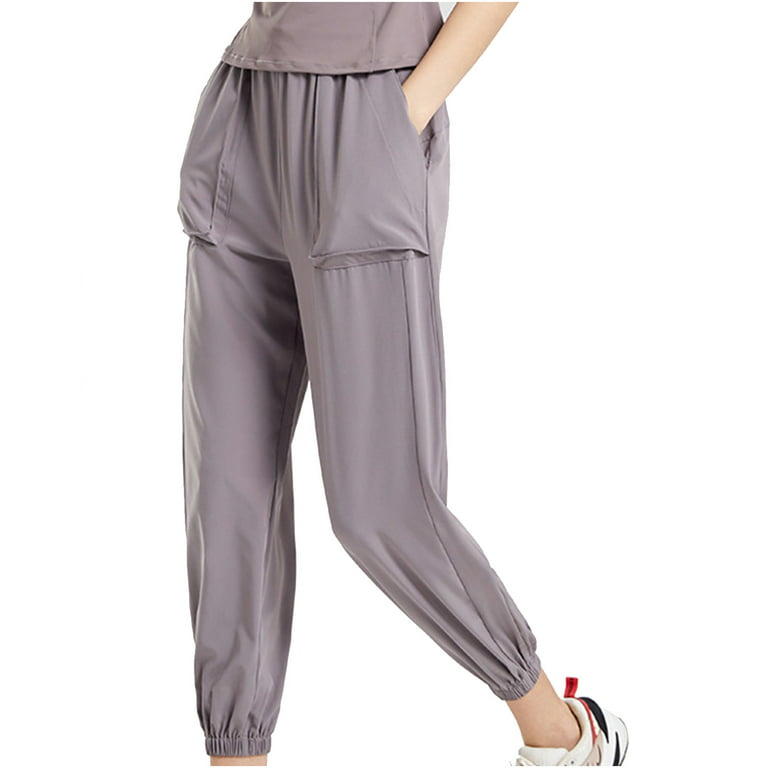 Sports Pants For Women Casual Comfortable Pure Color Baggy,Lady Workout  Running Fitness Clothes Female Lounge Soft Trouser With Pocket
