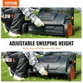 thumbnail image 2 of 21" Push Lawn Sweeper, 3.5 cu ft Mesh Bag, Adjustable Brushes, Heavy Duty Steel Frame, Manual Leaf & Grass Collector for Yard Garden Patio, 2 of 11