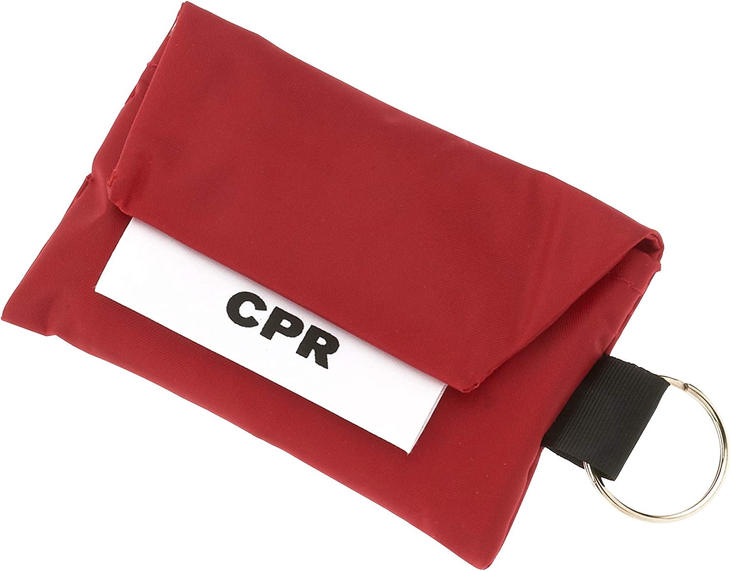 ASA TECHMED CPR Face Mask Key Chain Kit With Gloves - 25 Pack, Red