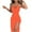 Orange, variant on WIZUTIZ Casual Summer Dresses for Women Maxi Wrap Dress Solid Shift Dress Round Neck Sleeveless Beach Dress for Women's Drawstring Cutout Loose Fit Graduation Dress Army Green L