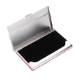 thumbnail image 1 of Tarjetero De Nombre Comercial Estuche Para Tarjetas De Acero Inoxidable Y Cuero PU De Lujo Rojo Sunnimix Tarjetero de acero inoxidable, 1 of 6