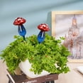 thumbnail image 3 of NiHome Mushroom Spike Self-Watering Bulb 2-Pack 10" Long Gradient Red Blue Hand-Blown Glass Globe Pot Plant Waterer for Home Indoor Outdoor Garden Patio Hanging Flower Automatic Irrigation System, 3 of 7