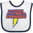 thumbnail image 3 of Inktastic These Fools Put My Cape on Backwards&reg; Superhero Boys or Girls Baby Bib, 3 of 4