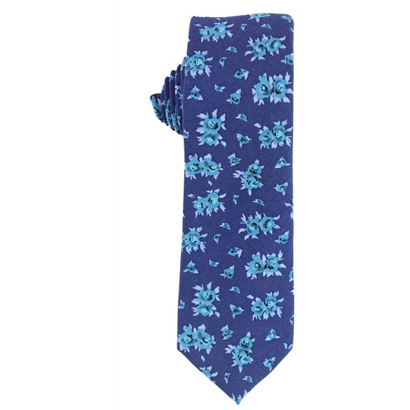 bar III Mens Floral Self-tied Necktie, Blue, One Size