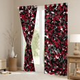 thumbnail image 3 of Castle Fairy Geometric Camouflage Blackout Curtains Set of 2 (52x84 Each) for Adults Female Men,Black Red Camo Window Curtains,Abstract Plaid Grid Curtains and Drapes,Microfiber Bedroom Decor, 3 of 6