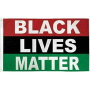 3X5 Black Lives Matter Flag Green Red BLM Protest Movement BLACK PANTHER FLAG