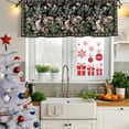 thumbnail image 5 of Black Spring Floral Curtain Valances for Windows, Kitchen Valance Window Treatments Panel 2 Pack, Elegant Pastoral Flowers Birds Watercolor Rod Pocket Short Curtains for Bathroom Bedroom 42 x 12 Inch, 5 of 8