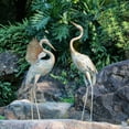 thumbnail image 5 of TERESA'S COLLECTIONS 33-39" Crane Metal Garden Statues, Set of 2, Waterproof Decor, Gift for Mom, 5 of 8
