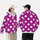 thumbnail image 4 of Balery Purlpe And White Polka Dot Sudadera ligera de manga larga con capucha y protección solar UPF 50+ para hombre y mujer, ideal para pesca y running-XX-Large, 4 of 7
