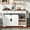 White, variant on MAYEERTY 55.7" Large Kitchen Island with 2 Drop Leaves, 5-Wheel Rolling Cart, Power Outlet, Spice & Towel Rack, 3 Drawers, Black