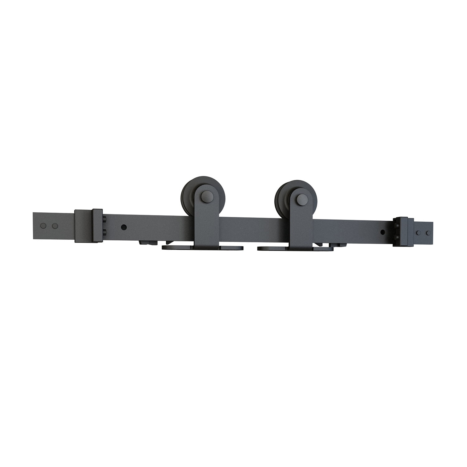 Architectural Products by Outwater 6.5 Ft Barn Door Espresso Solid Steel Sliding Rolling Barn Door Hardware Kit for Single Wood Doors with Routed Floor Guide Architectural Products by Outwater 6.5 Ft Barn Door Espresso Solid Steel Sliding Rolling Barn Door Hardware Kit for Single Wood Doors with Routed Floor Guide