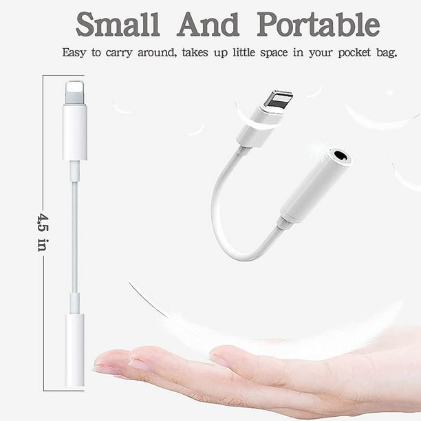 Adaptador Lightning A 3.5 Mm 2 En 1 Para IPhone: Carga Y Escucha Música A La Vez, Certificado MFI