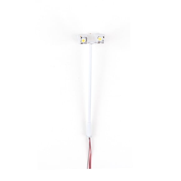 Wosthever Modelo de lámpara de vía férrea Moss Outdoor 1:87, poste de luz LED de Metal, luz de pista en miniatura, accesorios de de arena Artesanía 1: 87 (luz blanca)