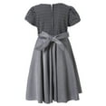 thumbnail image 2 of Richie House Girls Grey Pintuck Dotted Bow Polished Dress 7/8, 2 of 7