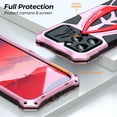 thumbnail image 5 of Compatibility with iPhone 15 Pro Max Case Heavy Duty Protection Rugged Screw Full Body Military Grade Metal Bumper Rubber with Hard Durable Phone Cases Cover Men  2023 Pink, 5 of 14