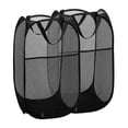 thumbnail image 1 of Cesto de ropa Buenod Mesh Pop-up, 2 paquetes, negro, 77 L, 1 of 8
