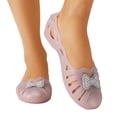 thumbnail image 4 of HOWPAY Sandals for Women Hollow out on Closed Toe Non- Ballet Flats Casual Comfortable Summer Vacation Beach Clear Jelly Shoes Pink 40, 4 of 9