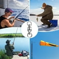 thumbnail image 6 of Uxcell 50-Pack Ball Bearing Fishing Swivels, 8# 1.42In (36mm) Stainless Steel Lure Leader Line Connector for Fishing [Silver], 6 of 6
