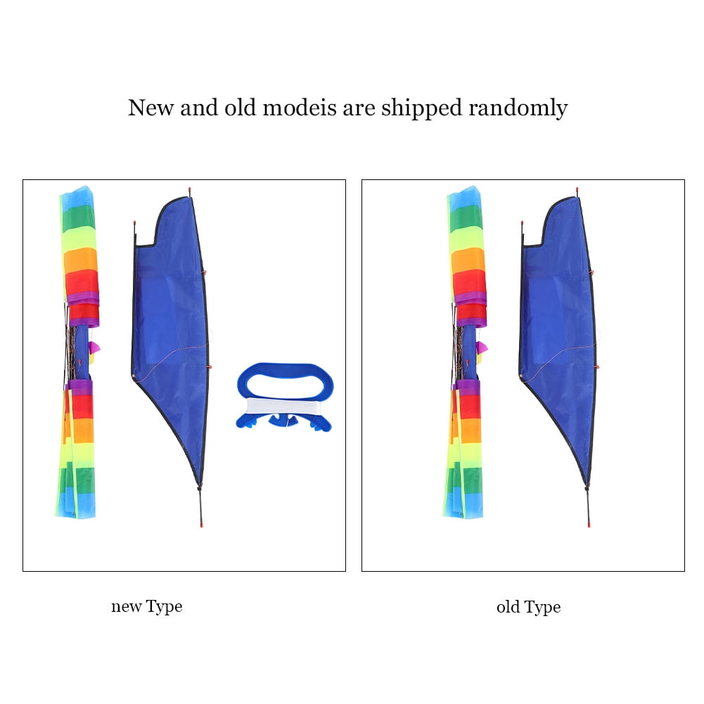 YAHHU 3D Huge Rainbow Sailboat Flying Kite Outdoor Sports Children Kids Game Activity, 32.28 in / 82 cm