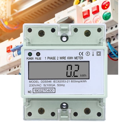 Elowen KWH Meter Energy Meter, LCD Screen Displays Watt Meter for Industry