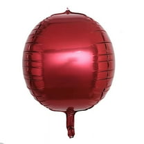 BalsaCircle 2 Burgundy 14" 4D Round Mylar Foil Plain Balloons Wedding Decorations