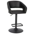 thumbnail image 2 of BizChair Contemporary Swivel Adjustable Height Rounded Mid Back Bar stool, Charcoal/Black, 2 of 12